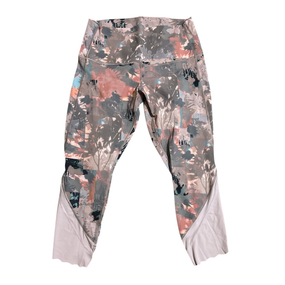 Lululemon Athletica floral tie-dye crop Leggings